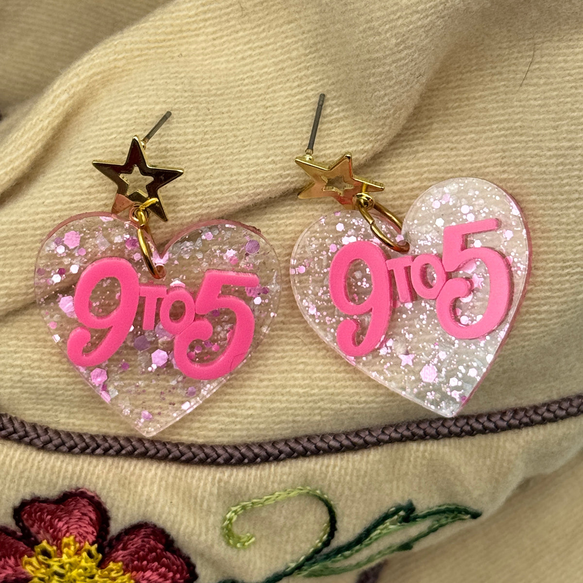 I Heart Dolly 9 to 5 Confetti Earrings