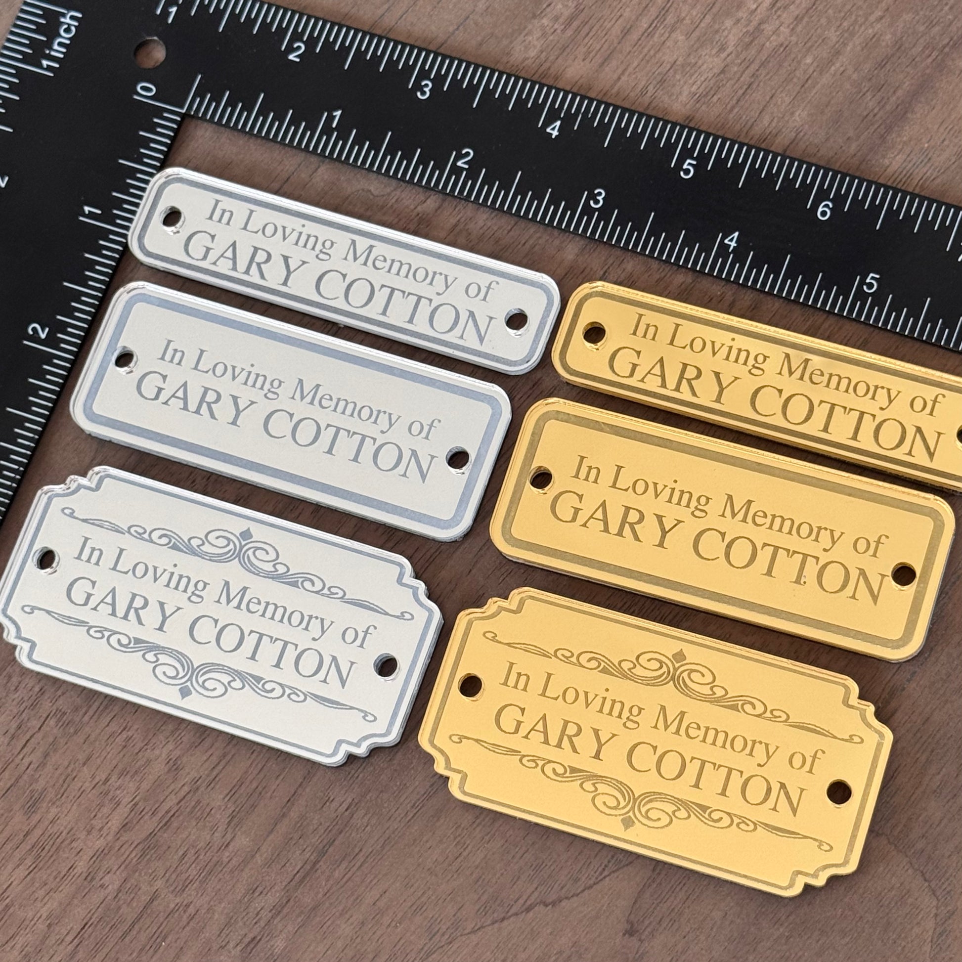 Executive Custom Engraved Gold & Silver Desk Plaques