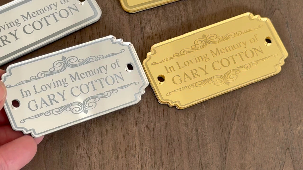 Executive Custom Engraved Gold & Silver Desk Plaques
