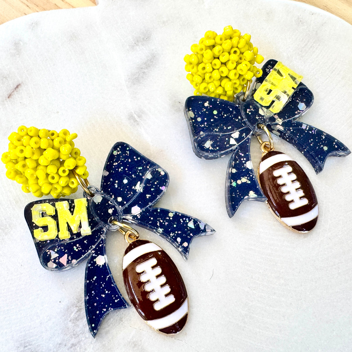 Custom Game Day School Earrings