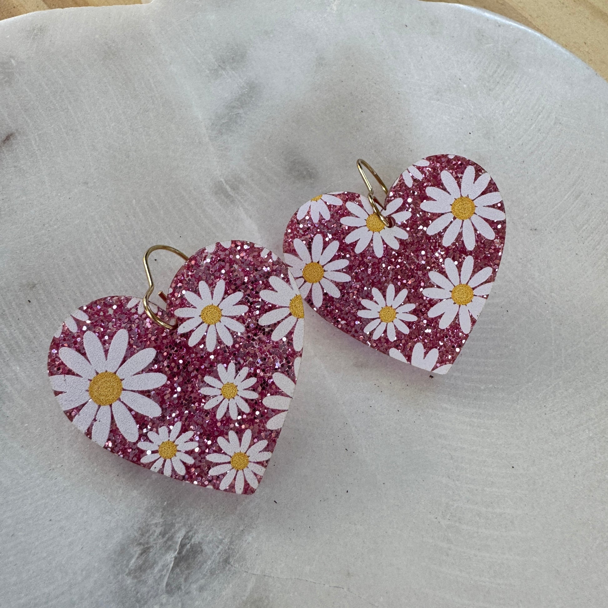 I Heart Dolly Heart Daisy Earring