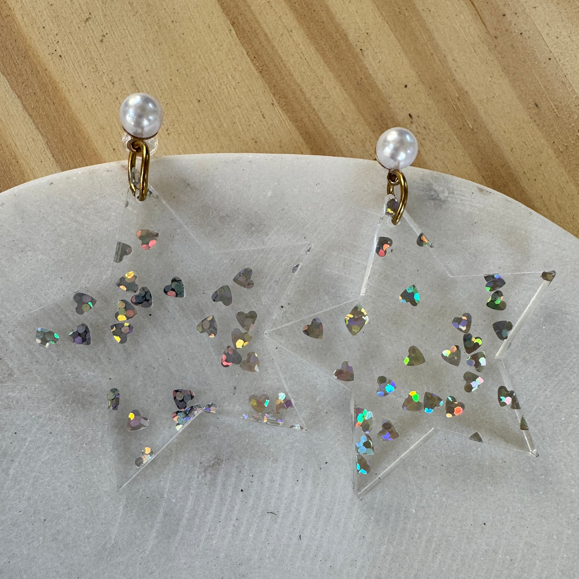I Heart Dolly Sparkle Star Earrings