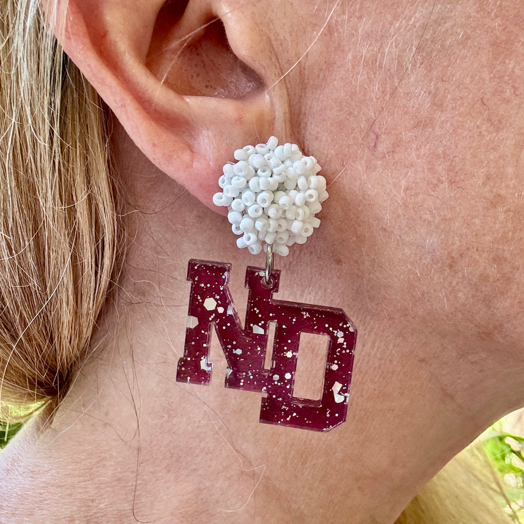 Custom Game Day School Earrings
