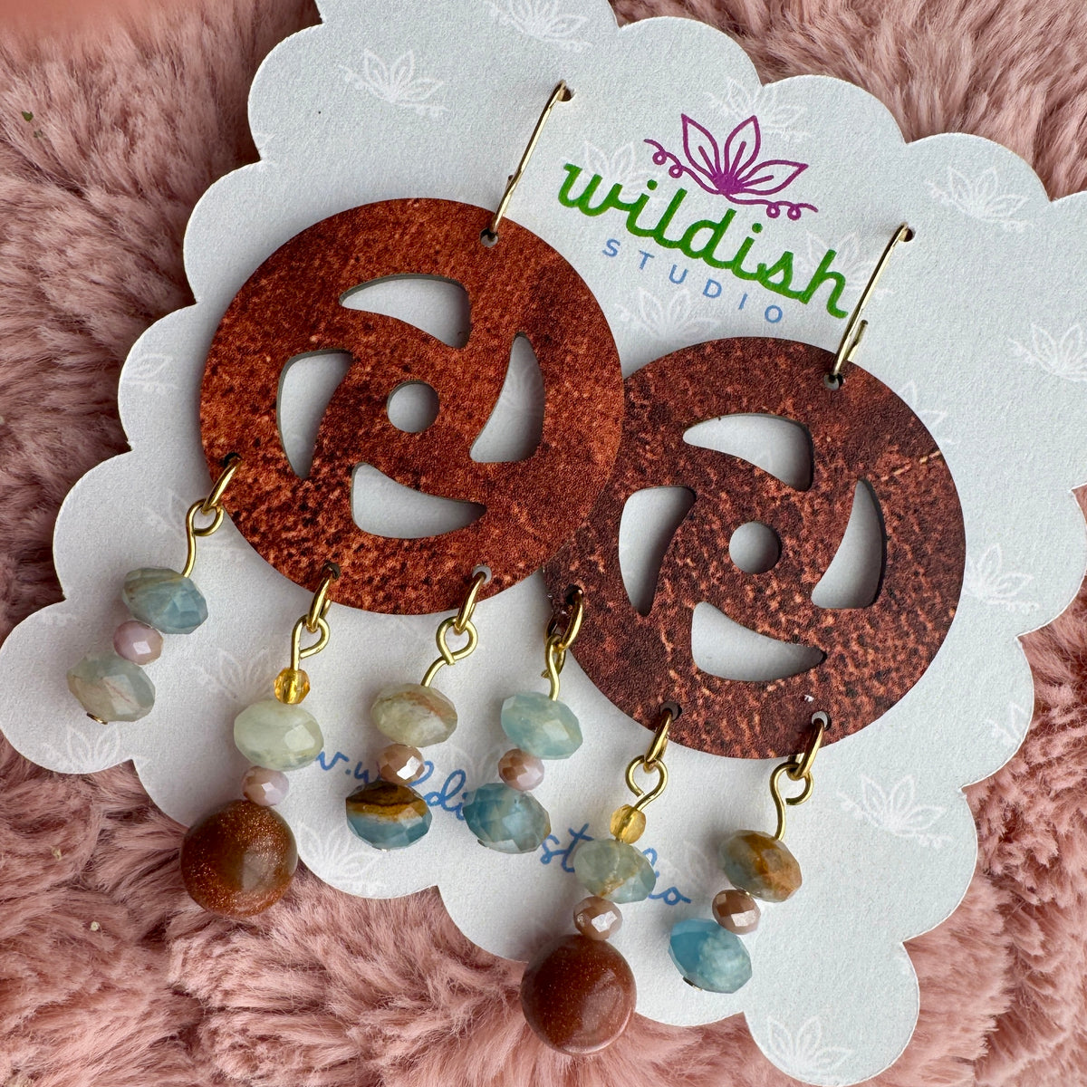 Ore Cart Wheel Earrings
