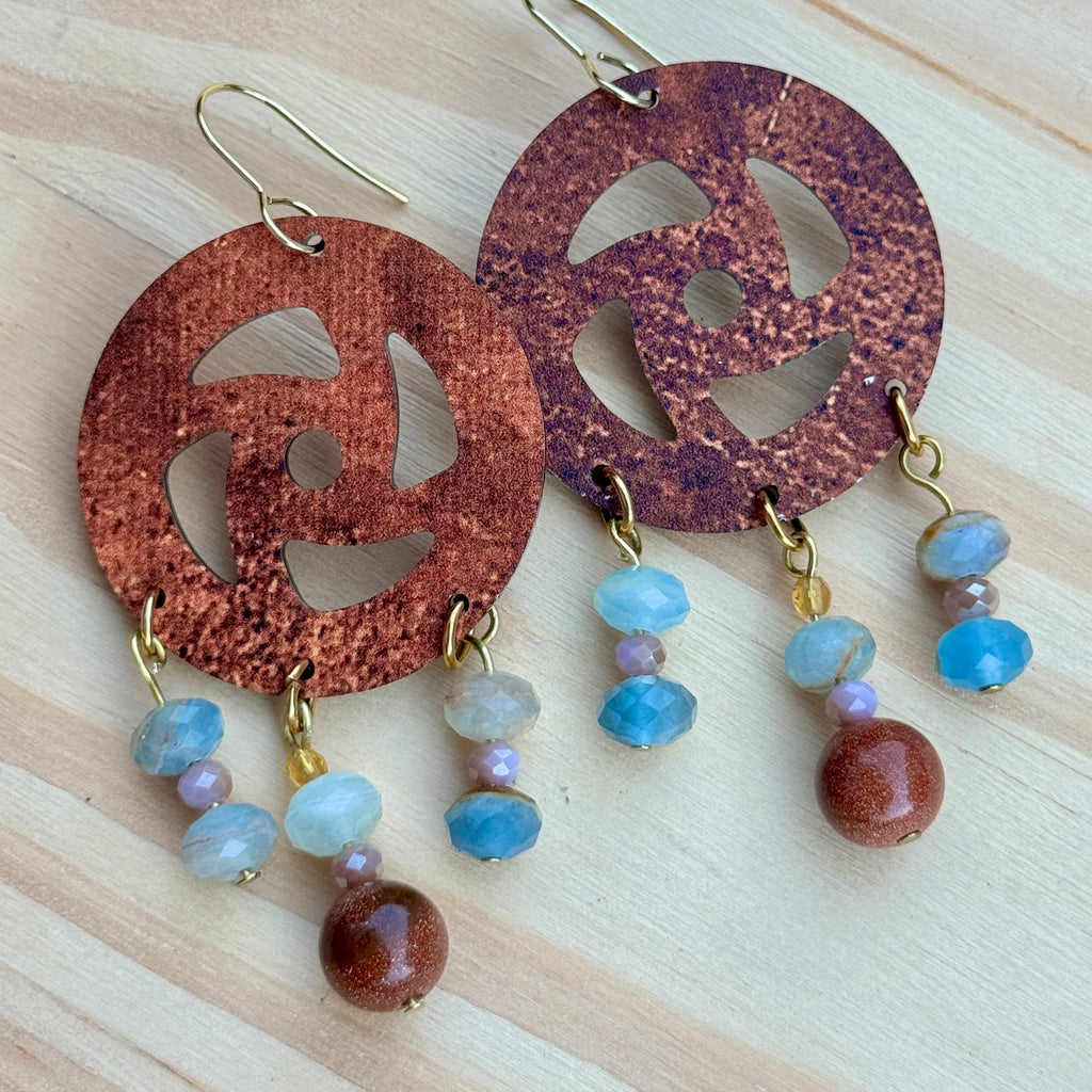 Ore Cart Wheel Earrings