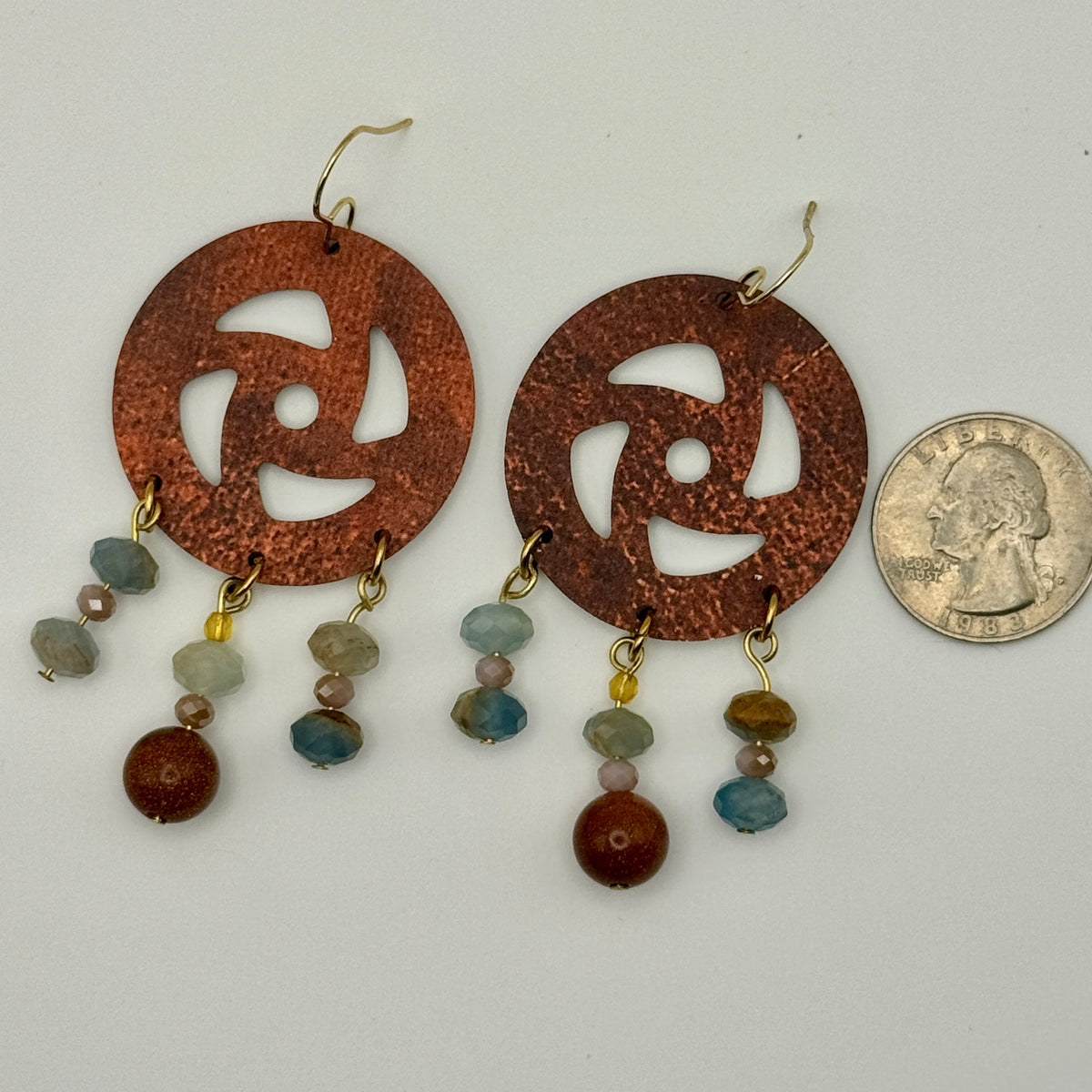 Ore Cart Wheel Earrings