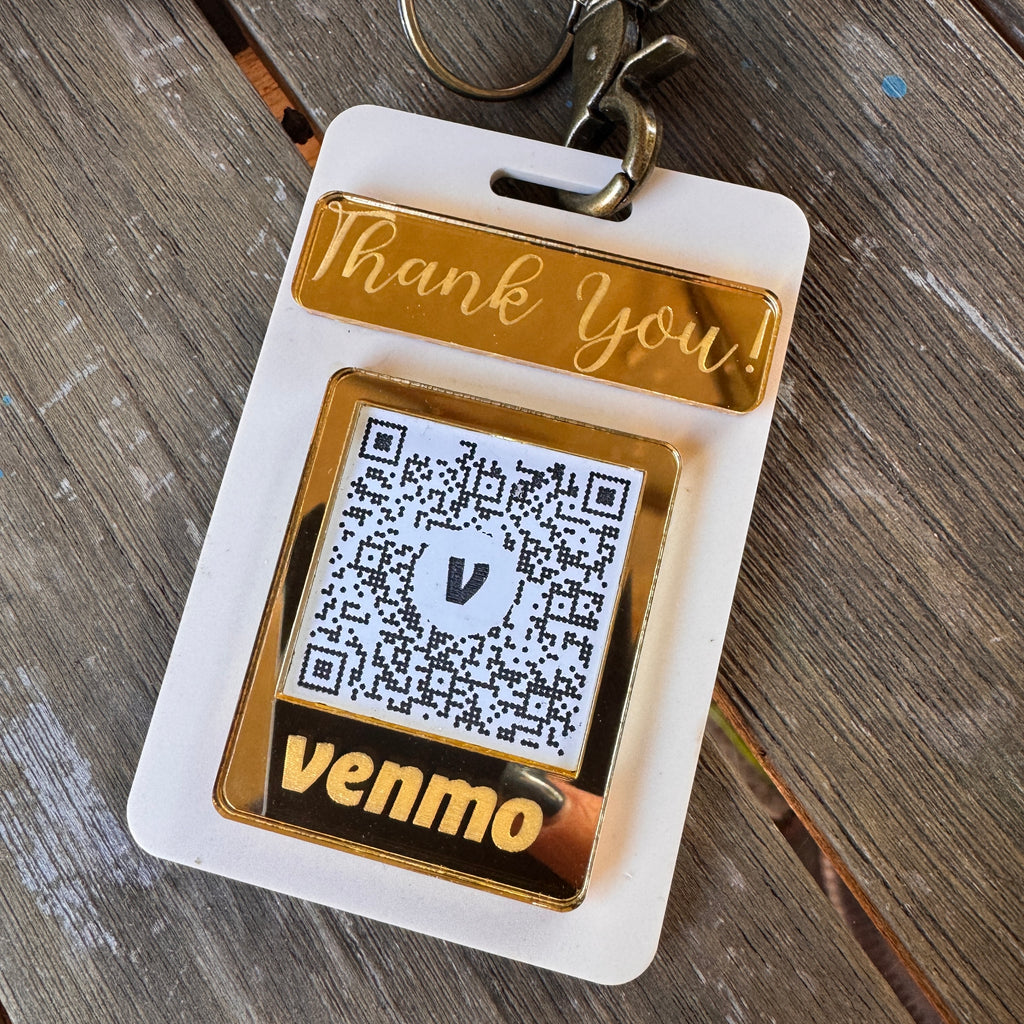Mirror Scan to Pay Card | Wearable QR Code Badge for Payments (Copy)