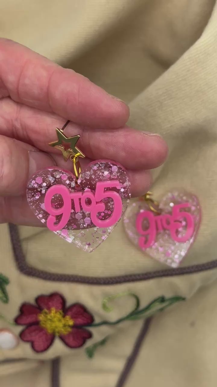 I Heart Dolly 9 to 5 Confetti Earrings